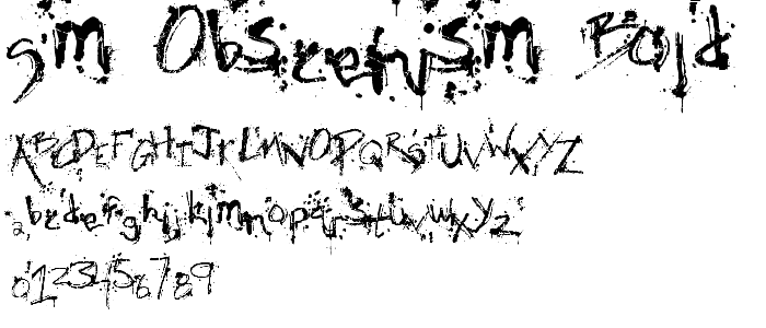 SM_obscenisM Bold font